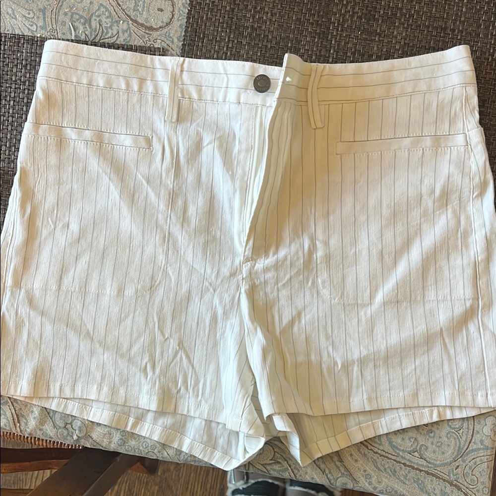 Women's Theory size 31 bright white Striped Shorts